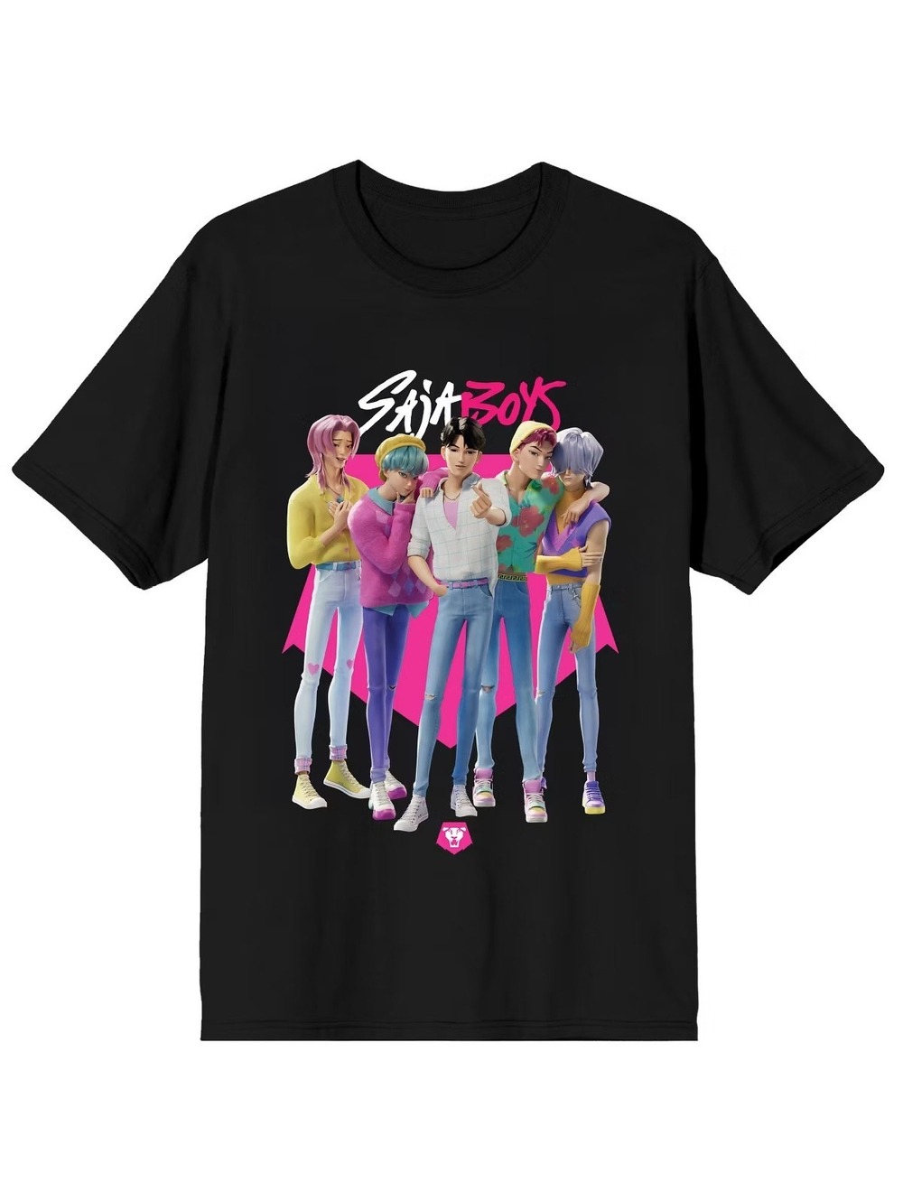 K-Pop Demon Hunters Saja Boys Adult T-Shirt Black - Medium
